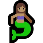 mermaid: medium skin tone สำหรับแพลตฟอร์ม Microsoft