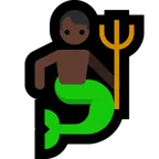 Microsoft platformu için merman: dark skin tone