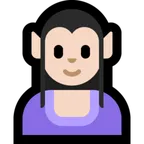 woman elf: light skin tone untuk platform Microsoft