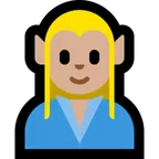 man elf: medium-light skin tone untuk platform Microsoft