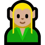 elf: medium-light skin tone untuk platform Microsoft