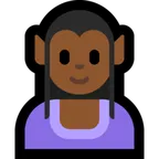 woman elf: medium-dark skin tone per la piattaforma Microsoft