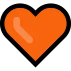 Microsoft प्लेटफ़ॉर्म के लिए orange heart