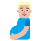 pregnant man: medium-light skin tone สำหรับแพลตฟอร์ม Microsoft