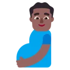 pregnant man: medium-dark skin tone untuk platform Microsoft