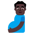 pregnant man: dark skin tone untuk platform Microsoft