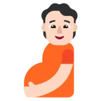 pregnant person: light skin tone untuk platform Microsoft