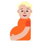 pregnant person: medium-light skin tone untuk platform Microsoft
