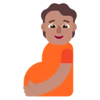 pregnant person: medium skin tone untuk platform Microsoft