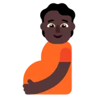Microsoft 플랫폼을 위한 pregnant person: dark skin tone
