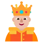 person with crown: medium-light skin tone สำหรับแพลตฟอร์ม Microsoft