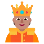 person with crown: medium skin tone per la piattaforma Microsoft