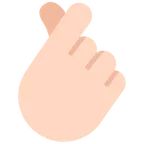 hand with index finger and thumb crossed: light skin tone per la piattaforma Microsoft