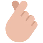 hand with index finger and thumb crossed: medium-light skin tone per la piattaforma Microsoft