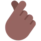 hand with index finger and thumb crossed: medium-dark skin tone per la piattaforma Microsoft
