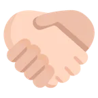 handshake: light skin tone, medium-light skin tone for Microsoft platform