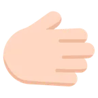rightwards hand: light skin tone pentru platforma Microsoft