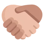 handshake: medium-light skin tone, medium skin tone per la piattaforma Microsoft