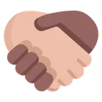 handshake: medium-light skin tone, medium-dark skin tone per la piattaforma Microsoft