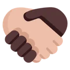 Microsoft dla platformy handshake: medium-light skin tone, dark skin tone