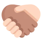 Microsoft platformu için handshake: medium skin tone, light skin tone
