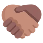 handshake: medium skin tone, medium-dark skin tone per la piattaforma Microsoft