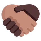 handshake: medium skin tone, dark skin tone สำหรับแพลตฟอร์ม Microsoft