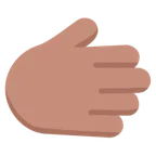 Microsoft dla platformy rightwards hand: medium skin tone