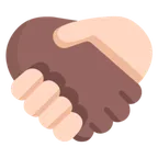 handshake: medium-dark skin tone, light skin tone for Microsoft platform