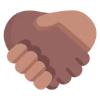 handshake: medium-dark skin tone, medium skin tone per la piattaforma Microsoft