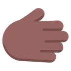 rightwards hand: medium-dark skin tone สำหรับแพลตฟอร์ม Microsoft