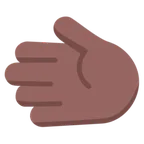 leftwards hand: medium-dark skin tone per la piattaforma Microsoft