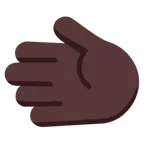 Microsoft 플랫폼을 위한 leftwards hand: dark skin tone
