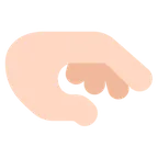 palm down hand: light skin tone สำหรับแพลตฟอร์ม Microsoft