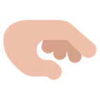 palm down hand: medium-light skin tone per la piattaforma Microsoft