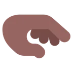 palm down hand: medium-dark skin tone für Microsoft Plattform