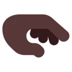 palm down hand: dark skin tone per la piattaforma Microsoft