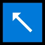 up-left arrow για την πλατφόρμα Microsoft