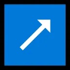 up-right arrow för Microsoft-plattform