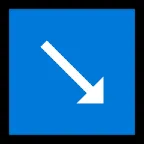 down-right arrow för Microsoft-plattform