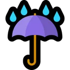 umbrella with rain drops pour la plateforme Microsoft