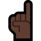 index pointing up: dark skin tone لمنصة Microsoft