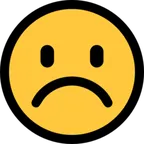 Microsoft 平台中的 frowning face