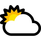 sun behind cloud for Microsoft platform