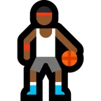 person bouncing ball: medium-dark skin tone per la piattaforma Microsoft