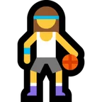 woman bouncing ball alustalla Microsoft