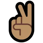 victory hand: medium skin tone สำหรับแพลตฟอร์ม Microsoft