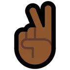 victory hand: medium-dark skin tone per la piattaforma Microsoft