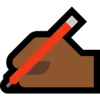Microsoft 플랫폼을 위한 writing hand: medium-dark skin tone