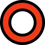 Microsoft 平台中的 hollow red circle